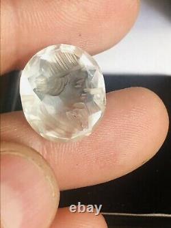 Antique Georgian Carved Rock Crystal Fob Seal Rare Collectable Grand Tour Piece