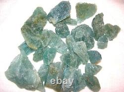 Aquamarine crystal mine rough bigger pieces 1-3 inch Tanzania 200 gram lots