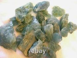 Aquamarine crystal mine rough bigger pieces 1-3 inch Tanzania 200 gram lots