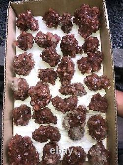 Aragonite Clusters WHOLE FLAT- 25 pieces Approx. 3.8 kg Morocco Mineral