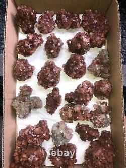 Aragonite Clusters WHOLE FLAT- 25 pieces Approx. 3.8 kg Morocco Mineral