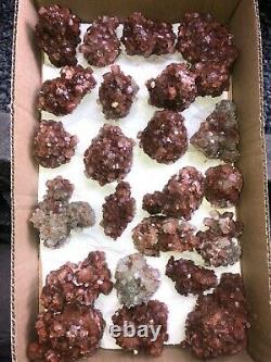 Aragonite Clusters WHOLE FLAT- 25 pieces Approx. 3.8 kg Morocco Mineral