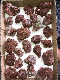 Aragonite Clusters WHOLE FLAT- 25 pieces Approx. 3.8 kg Morocco Mineral