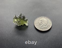 Authentic Moldavite Crystal 2.87gr/14.35ct Besednice Czech Republic Mantle Piece