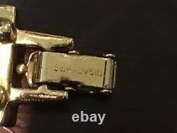 Authentic SWAROVSKI CRYSTAL Vintage Signed SWAN SIGNATURE 3 Piece Set Pin BRACEL