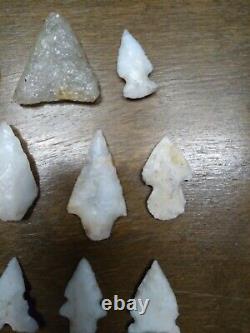 Authentic indian arrowheads beautiful quartz pieces from east coast nr