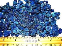 Azurite crystal roses blue natural clusters Arizona 1/4-5/8 inch 100 piece lot
