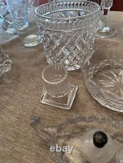 BEAUTIFUL VINTAGE & ANTIQUE Crystal GLASS COLLECTIBLES 28 PIECES DONT MISS THIS