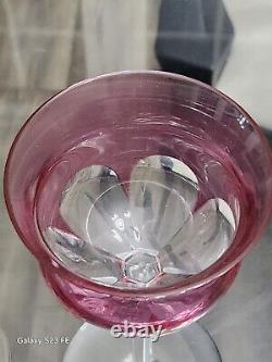 Baccarat Genova Cranberry Overlay Wine Glasses