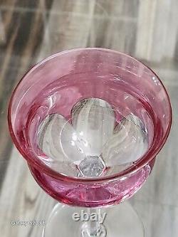 Baccarat Genova Cranberry Overlay Wine Glasses