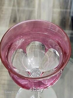 Baccarat Genova Cranberry Overlay Wine Glasses