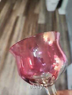 Baccarat Genova Cranberry Overlay Wine Glasses