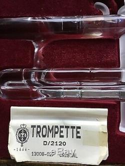 Beautiful Crystal Trumpet Royales De Champagne Art Piece Mint Box France Music
