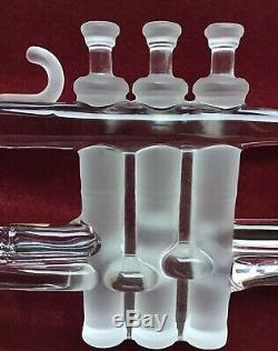 Beautiful Crystal Trumpet Royales De Champagne Art Piece Mint Box France Music