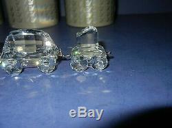 Beautiful Swarovski Silver Crystal 5 Piece Choo Choo Train With Track Mirror