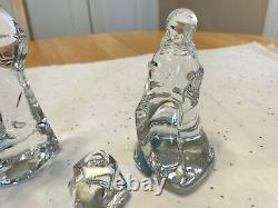 Beautiful Waterford Crystal CONTEMPORARY 3 PIECE HOLY FAMILY NATIVITY