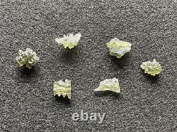 Besednice Moldavite 6 Piece Lot Regular Grade 5.52 grams 27.6 ct Crystals