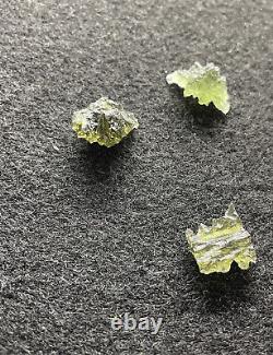 Besednice Moldavite 6 Piece Lot Regular Grade 5.52 grams 27.6 ct Crystals