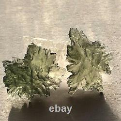 Besednice Moldavite Lot 6.38g, 31.9ct 9 small pieces Free Amethyst Crystal