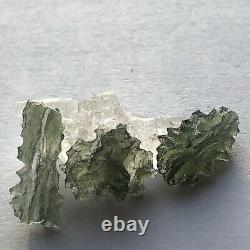 Besednice Moldavite Lot 6.38g, 31.9ct 9 small pieces Free Amethyst Crystal