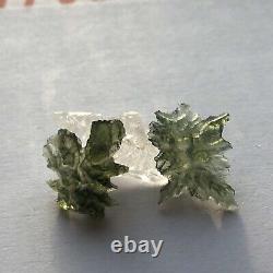 Besednice Moldavite Lot 6.38g, 31.9ct 9 small pieces Free Amethyst Crystal