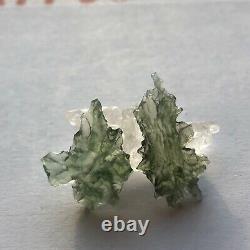 Besednice Moldavite Lot 6.38g, 31.9ct 9 small pieces Free Amethyst Crystal