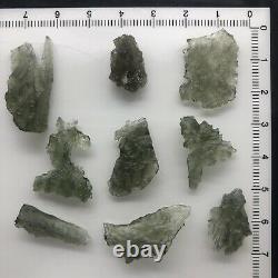 Besednice Moldavite Wholesale Lot 9 Piece Small Crystals 10.57gr/52.85ct