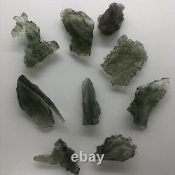 Besednice Moldavite Wholesale Lot 9 Piece Small Crystals 10.57gr/52.85ct