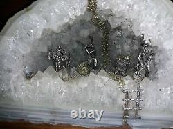 Big 8 1/4inch Prestine White Quartz Crystal Geode Miner Figurines Stunning Piece