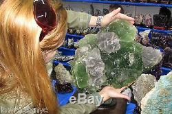 Biggest CUBIC FLUORITE TREE Mineral 41 Kgs = 90Lbs COLLECTOR PIECE