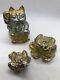 Bismuth Crystal Lucky Gold Cat And Frog Package/3 Pieces