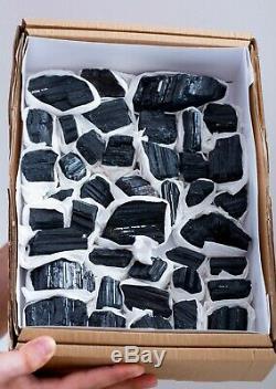 Black Tourmaline Crystals Lot Of 41 Pieces From Brazil