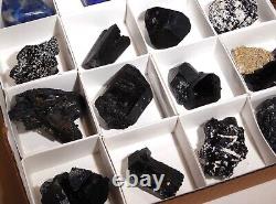 Black Tourmaline Erongo Lapis Lazuli Tumbles Purple Fluorite Wholesale 33 Pieces