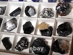 Black Tourmaline Erongo Lapis Lazuli Tumbles Purple Fluorite Wholesale 33 Pieces