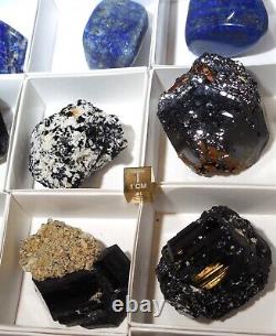 Black Tourmaline Erongo Lapis Lazuli Tumbles Purple Fluorite Wholesale 33 Pieces