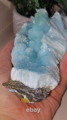 Blue ARAGONITE 386g High quality. STATEMENT PIECE! Hemimorphite AAA+++