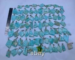 Blue Aragonite Necklace With Gilet 80 Pieces