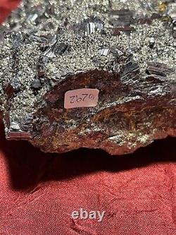 Bornite crystals in pyrite from peru. Large and rare piece