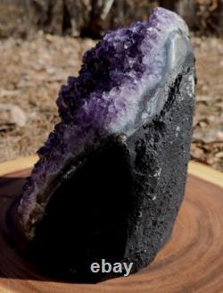 Brazilian Amethyst Geode, Sparkling Purple Amethyst 13ib Display Piece