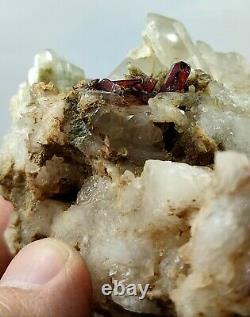 Brookite covered Quartz Crystal Clusters (small pieces) Baluchistan 14pcs
