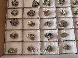 Bulgarian mineral specimens Pyrite lot of 36 pieces 21 32mm