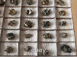 Bulgarian mineral specimens Pyrite lot of 36 pieces 21 32mm