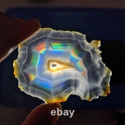 Bulk 20 Pieces Top Grade Iris Rainbow Agate Slice Indonesia Rainbow Iris Agate