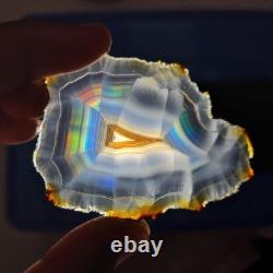 Bulk 20 Pieces Top Grade Iris Rainbow Agate Slice Indonesia Rainbow Iris Agate