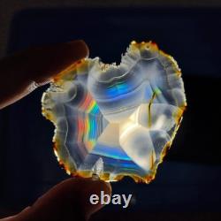Bulk 20 Pieces Top Grade Iris Rainbow Agate Slice Indonesia Rainbow Iris Agate