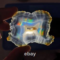 Bulk 20 Pieces Top Grade Iris Rainbow Agate Slice Indonesia Rainbow Iris Agate