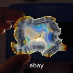 Bulk 20 Pieces Top Grade Iris Rainbow Agate Slice Indonesia Rainbow Iris Agate