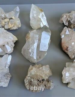Bulk Lot (9 pieces) Himalayan Quartz Clusters Crystal Natural (2.7kg)