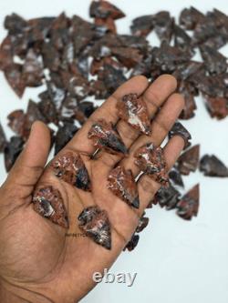 Bulk Mahogany Arrowhead 1-1.5 Natural Stone, Sharp Points Boho Jewelry Making