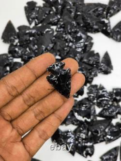 Bulk Obsidian Arrowhead 1-1.5 Natural Volcanic Stone Points Boho Jewelry Making